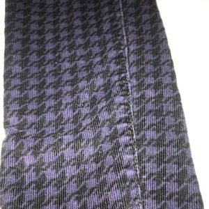 Purple and black corduroy skinny jeans
